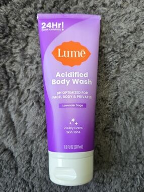 Lume Acidified Paraben-Free Body Wash Lavender Sage 7 fl oz 24 Hour Odor Control